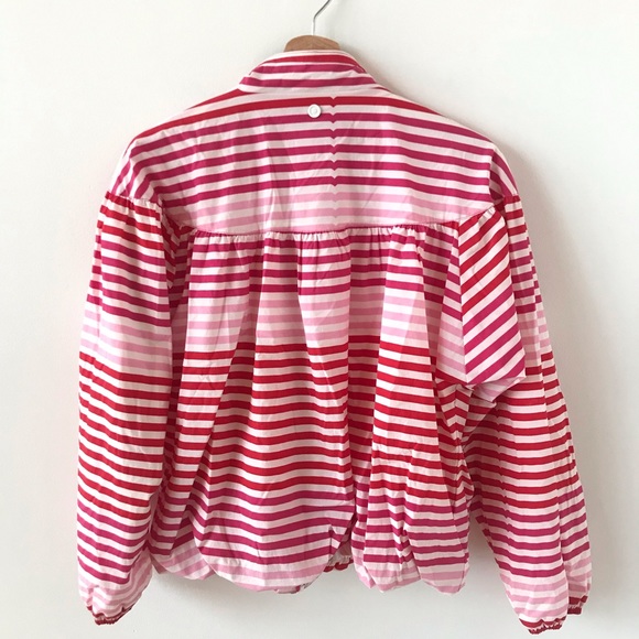 Hunter pink, red, and white striped jacket - Picture 8 of 12